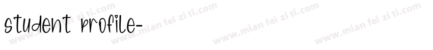 student profile字体转换